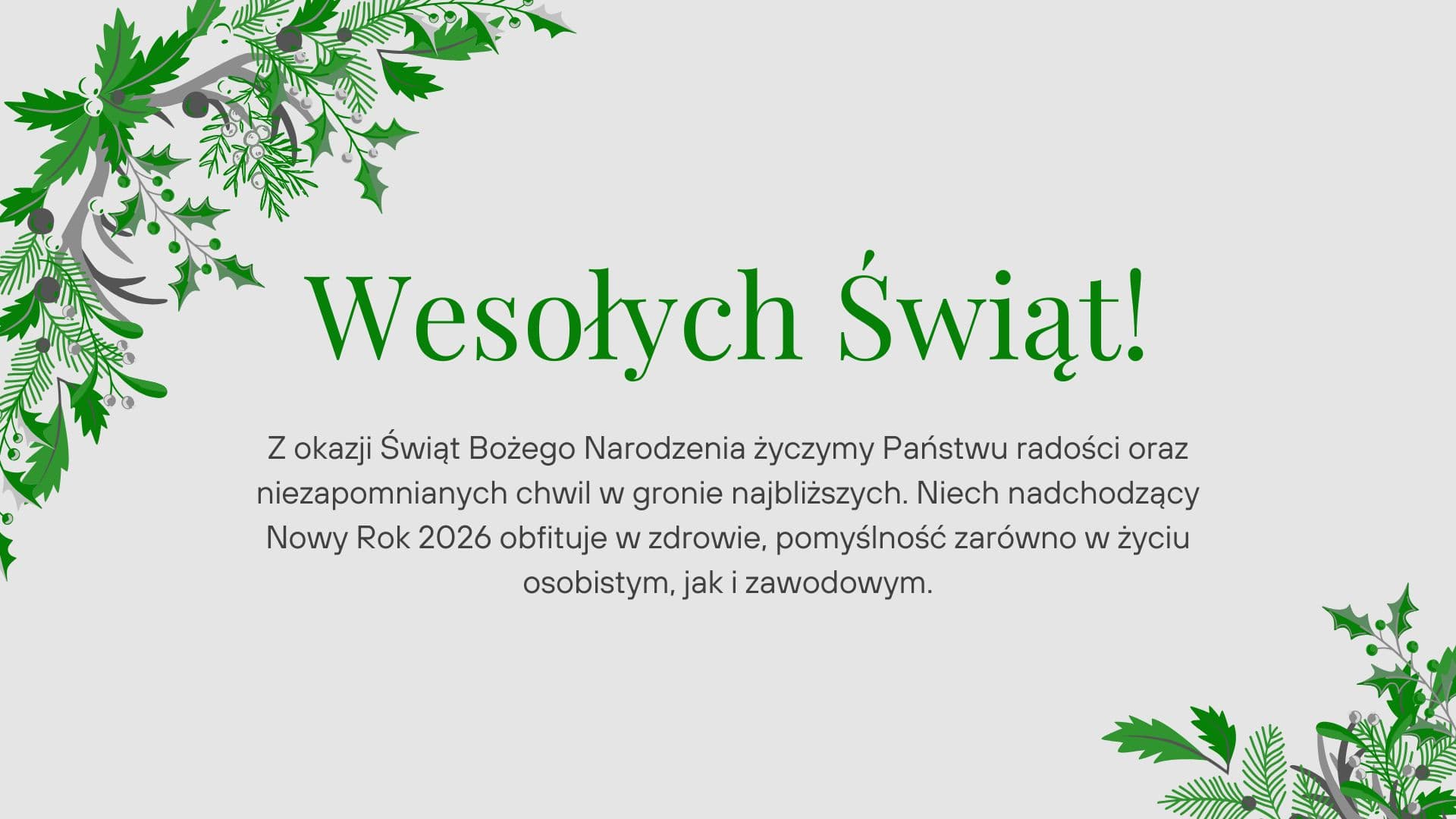 Życzenia świąteczne 2025